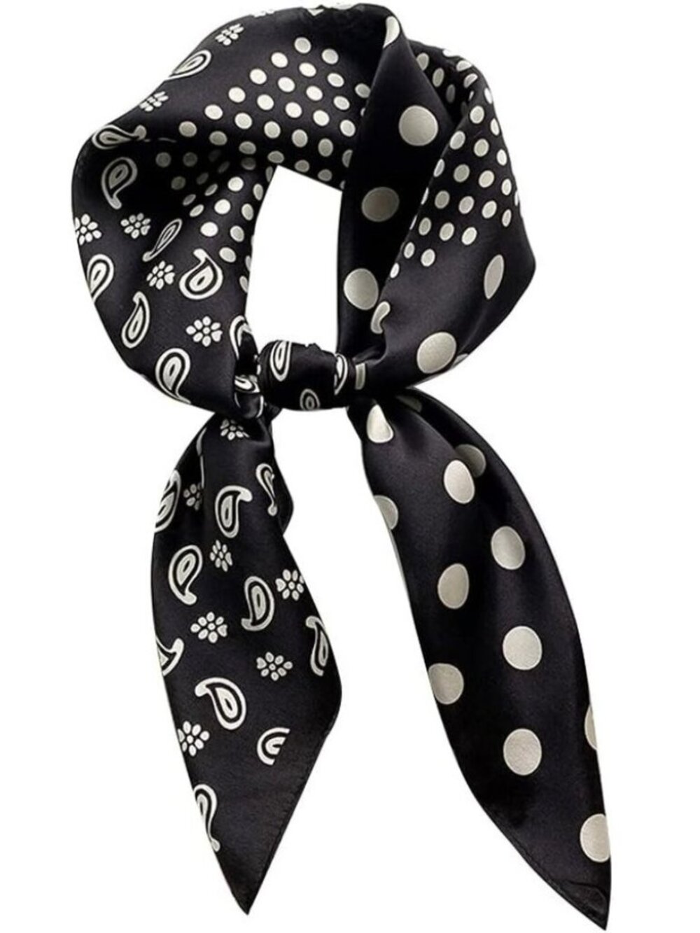 Pure Mulberry Cashew Dot Silk Square Scarf Women Soft Head Neck Scarf Gift Pack